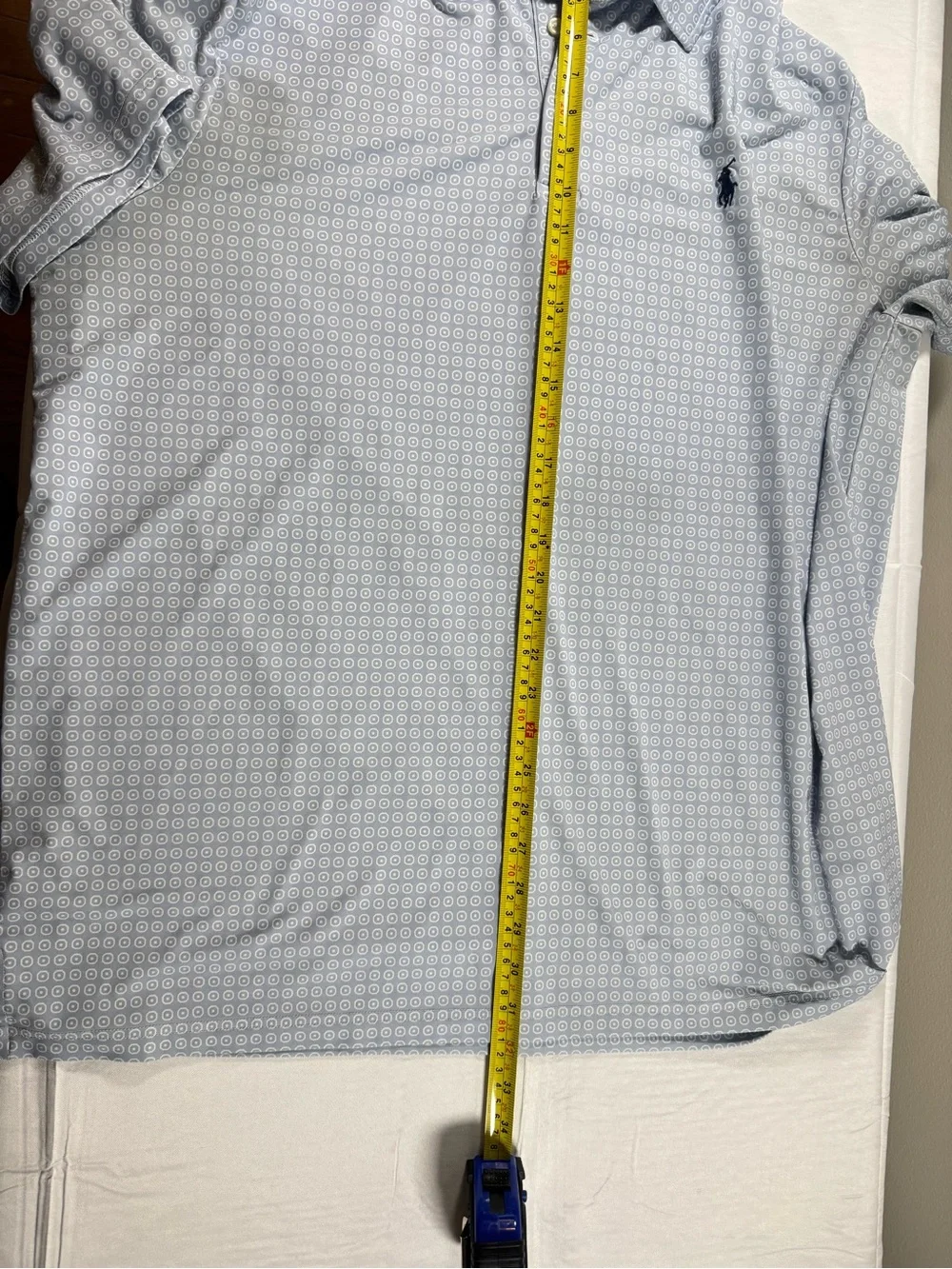 Polo by Ralph Lauren RLX Light Blue Micro-Pattern Short-Sleeve Polo